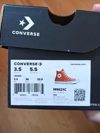 Converse All Star Bota Roja Talla 36