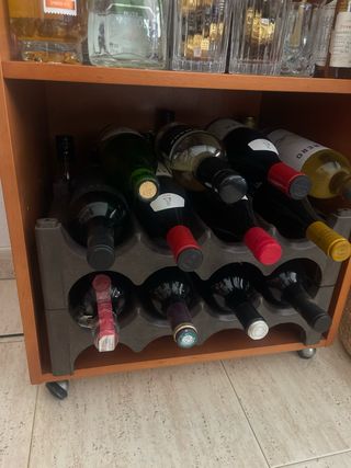Mueble Copas y Botellero Madera