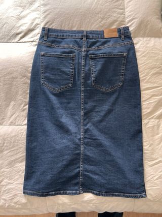 Falda midi vaquera Cortefiel Talla 38