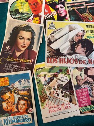 Lote Programas de cine antiguos de coleccionismo