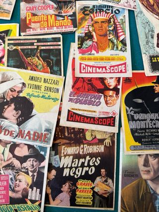 Lote Programas de cine antiguos de coleccionismo