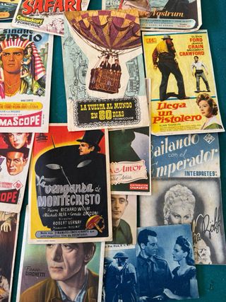 Lote Programas de cine antiguos de coleccionismo