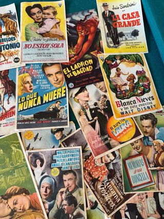 Lote Programas de cine antiguos de coleccionismo