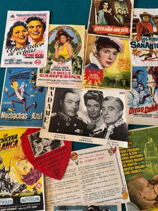 Lote Programas de cine antiguos de coleccionismo