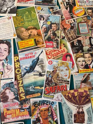 Lote Programas de cine antiguos de coleccionismo