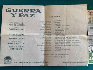 Lote Programas de cine antiguos de coleccionismo