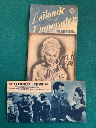 Lote Programas de cine antiguos de coleccionismo