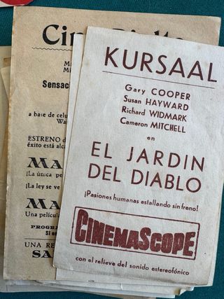 Lote Programas de cine antiguos de coleccionismo
