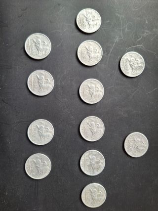 12 Monedas 10 Céntimos Peseta - Perra Gorda