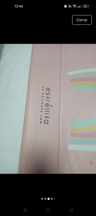 Cambiador bebé rosa con arcoíris