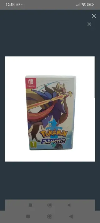Pokemon Espada Switch Ticket de compra 40€