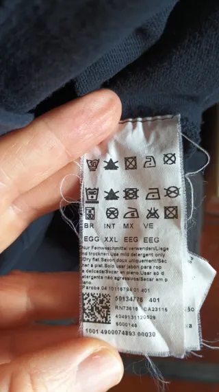 Polo Hugo Boss Manga Larga azul marino