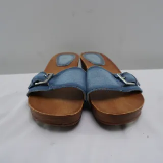 Sandalias Zara Madera y Tela Vaquera