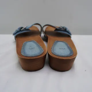 Sandalias Zara Madera y Tela Vaquera