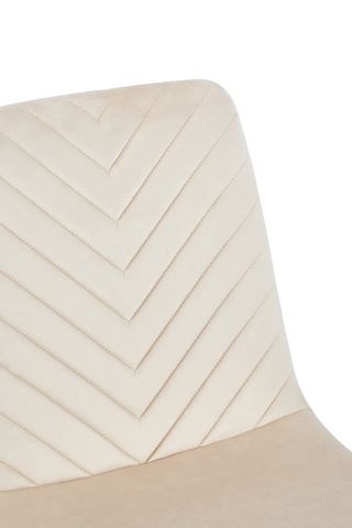 Silla terciopelo SAKAE beige/verde