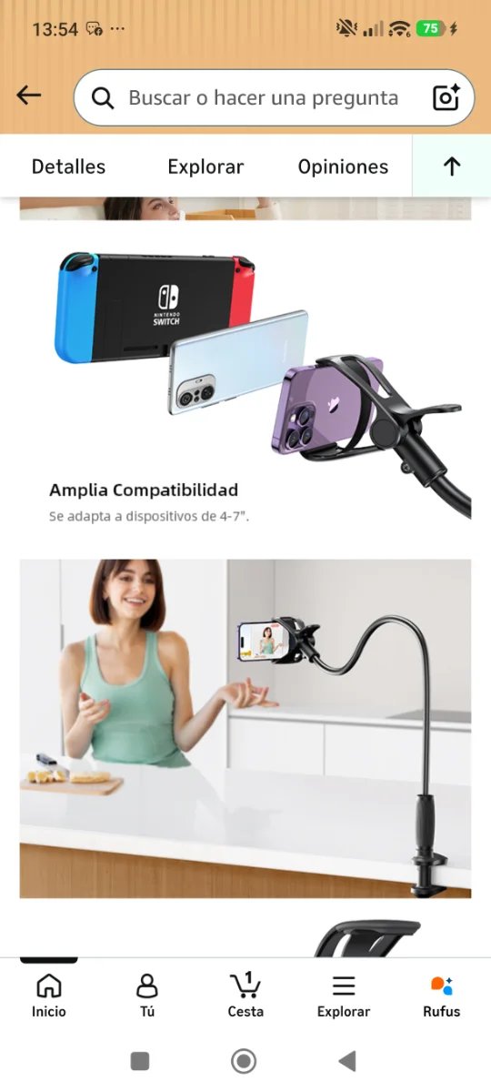 Supporto per collo girevole Lamicall per cellulare/Nintendo Switch