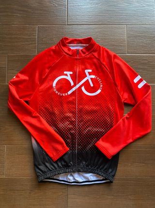 Maillot Ciclismo Manga Larga Rojo