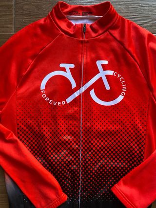 Maillot Ciclismo Manga Larga Rojo