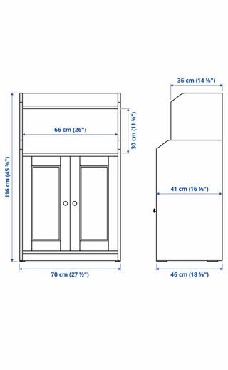 Armario Ikea Hauga Gris 70x116 cm