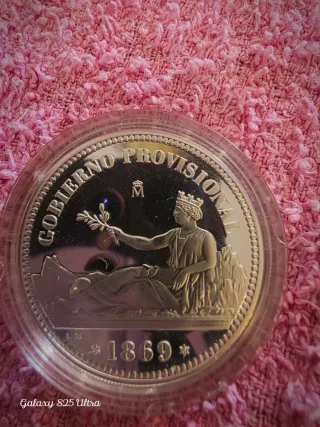 Moneda Plata 1869 Gobierno Provisional