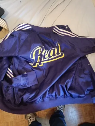 Chaqueta Bomber Adidas Real Madrid RM Morada