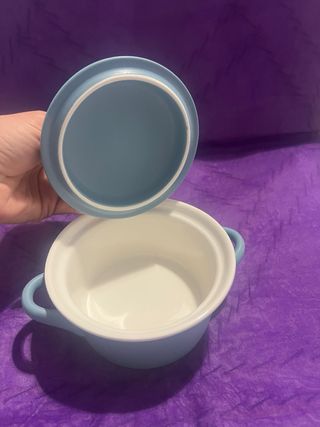 Pentolino Azzurro con Coperchio