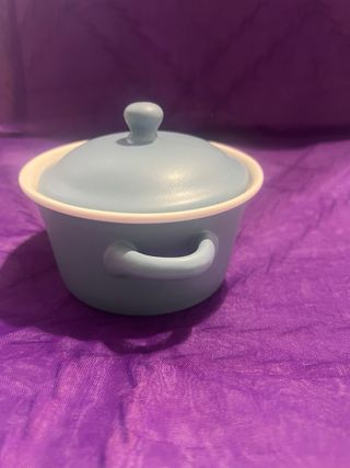 Pentolino Azzurro con Coperchio