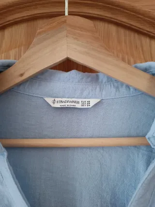 Blusa azul manga corta