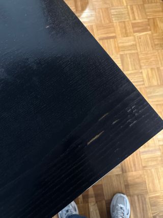 Escritorio Ikea Negro/Marrón Madera