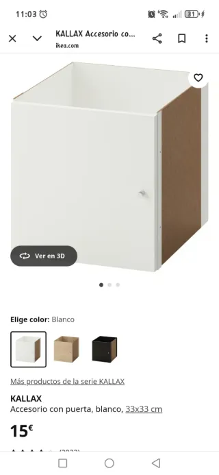 Estantería KALLAX IKEA Blanca 77x147 cm