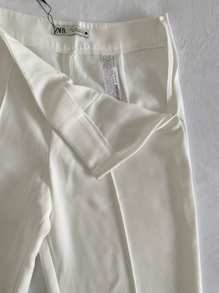 Conjunto blanco americana y pantalón | Zara