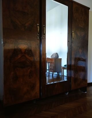 Antico armadio 3 ante radica specchio grande