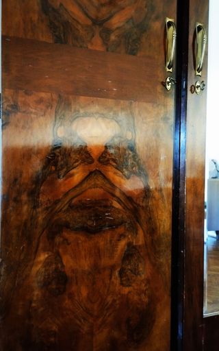 Antico armadio 3 ante radica specchio grande