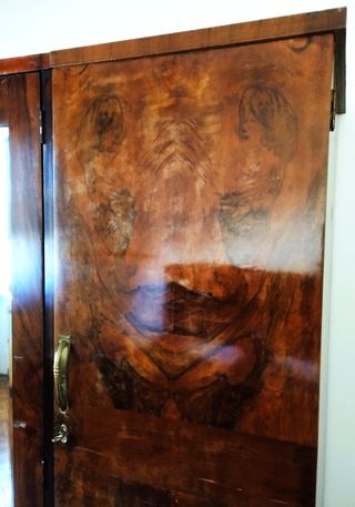 Antico armadio 3 ante radica specchio grande