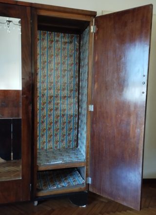 Antico armadio 3 ante radica specchio grande