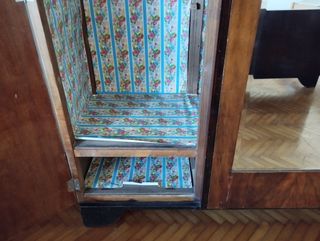 Antico armadio 3 ante radica specchio grande