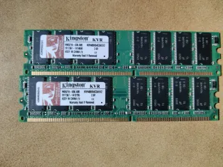 2x Kingston KVR400X64C3A/512 DDR RAM Modules