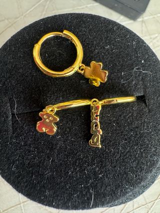 Pendientes Aro Dorados con Colgantes