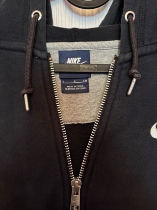 Sudadera Nike Negra Cremallera Logo S Hombre