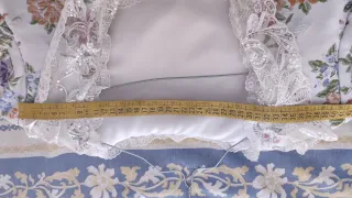 Traje de Fallera siglo XVIII Blanco/plata completo