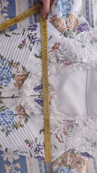 Traje de Fallera siglo XVIII Blanco/plata completo