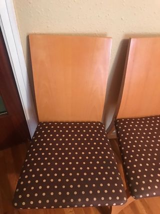 Juego de 3 sillas de comedor de madera