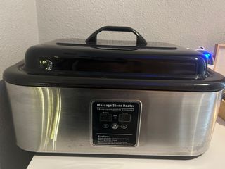 Calentador de piedras y piedras volcánicas