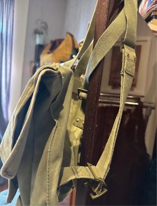 Mochila,militar,antigüa
