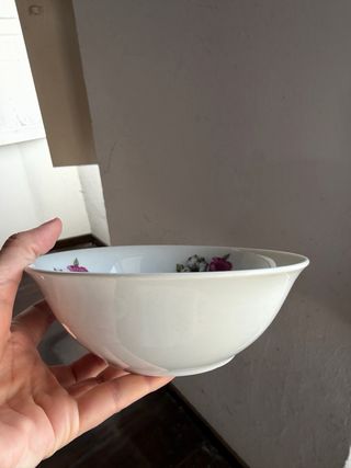 Cuenco de porcelana con flores 18 cm