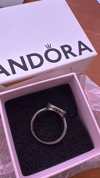 Anillo Pandora Círculo Brillante Plata