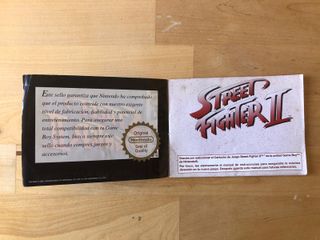 Manual Game Boy Street Fighter II Nintendo
