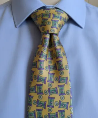 Corbata Loewe Seda Natural Amarilla