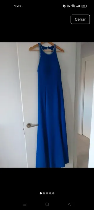 Vestido largo fiesta espalda descubierta