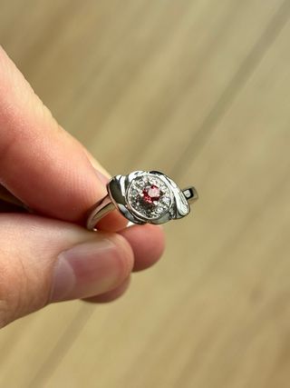 Anillo Plata 925 con Rubí Rojo Natural